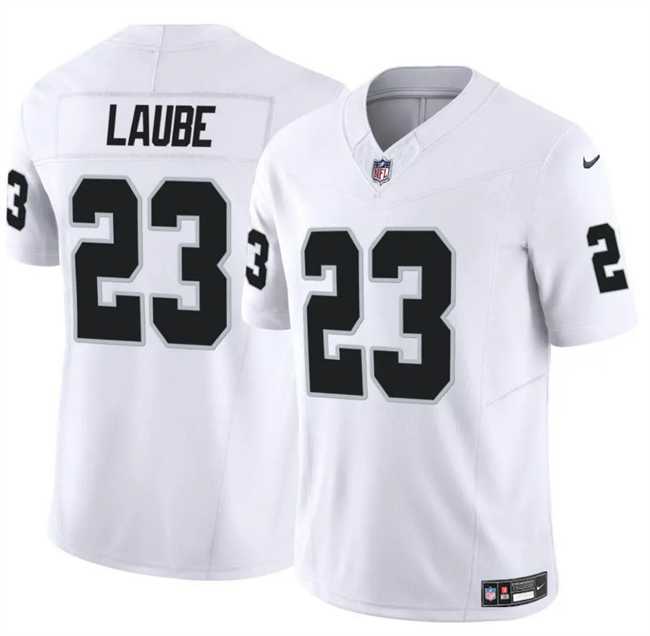 Men & Women & Youth Las Vegas Raiders #23 Dylan Laube White F.U.S.E Vapor Stitched Jersey